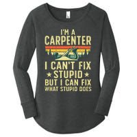 Cool Carpenter Art For Wo Carpentry Tool Woodworker Women's Perfect Tri Tunic Long Sleeve Shirt