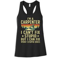 Cool Carpenter Art For Wo Carpentry Tool Woodworker Women's Racerback Tank