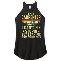 Cool Carpenter Art For Wo Carpentry Tool Woodworker Women's Perfect Tri Rocker Tank