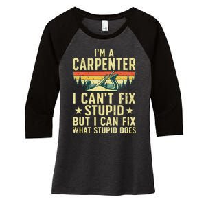 Cool Carpenter Art For Wo Carpentry Tool Woodworker Women's Tri-Blend 3/4-Sleeve Raglan Shirt