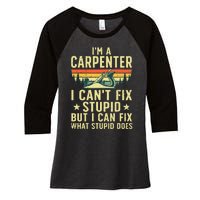 Cool Carpenter Art For Wo Carpentry Tool Woodworker Women's Tri-Blend 3/4-Sleeve Raglan Shirt