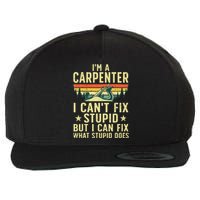 Cool Carpenter Art For Wo Carpentry Tool Woodworker Wool Snapback Cap