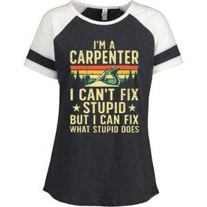 Cool Carpenter Art For Wo Carpentry Tool Woodworker Enza Ladies Jersey Colorblock Tee