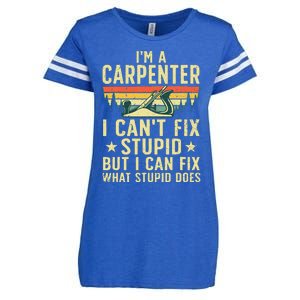 Cool Carpenter Art For Wo Carpentry Tool Woodworker Enza Ladies Jersey Football T-Shirt