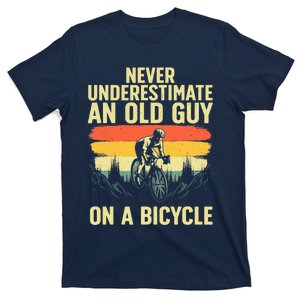 Cool Cycling Art For Grandpa Bicycle Riding Cycle Racing T-Shirt