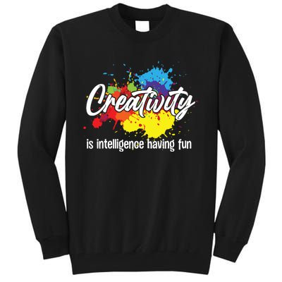 Cute Creativity Art For Women Creative Drawing Teacher Tall Sweatshirt