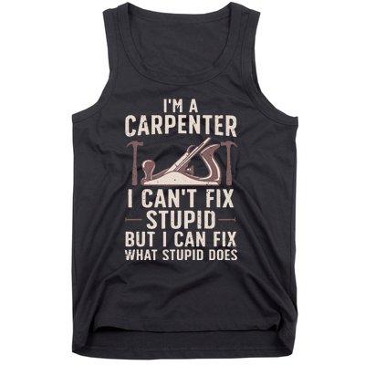 Cool Carpenter Art For Wo Carpentry Tool Woodworker Tank Top