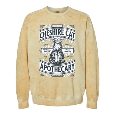 Cheshire Cat Alice In Wonderland Vintage Book Colorblast Crewneck Sweatshirt