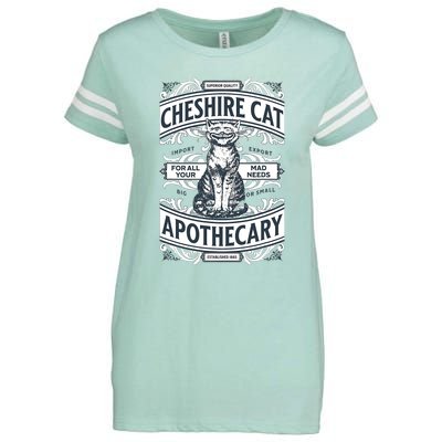 Cheshire Cat Alice In Wonderland Vintage Book Enza Ladies Jersey Football T-Shirt