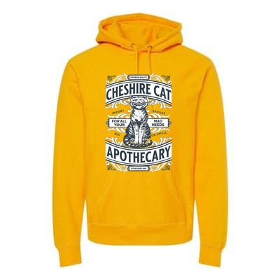 Cheshire Cat Alice In Wonderland Vintage Book Premium Hoodie