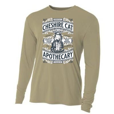 Cheshire Cat Alice In Wonderland Vintage Book Cooling Performance Long Sleeve Crew