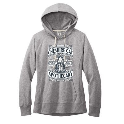 Cheshire Cat Alice In Wonderland Vintage Book Women's Fleece Hoodie