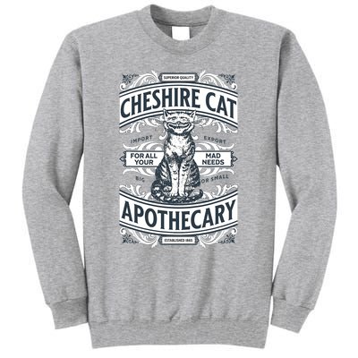 Cheshire Cat Alice In Wonderland Vintage Book Tall Sweatshirt