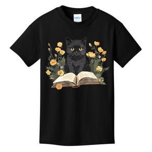 Cute Cat And Book Kids T-Shirt