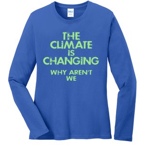 Climate Change Awareness Planet Over Profits Mother Earth Cute Gift Ladies Long Sleeve Shirt