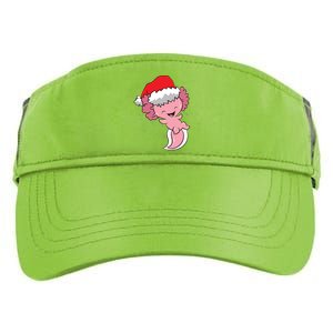 Cute Christmas Axolotl Santa Adult Drive Performance Visor