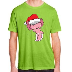 Cute Christmas Axolotl Santa Adult ChromaSoft Performance T-Shirt