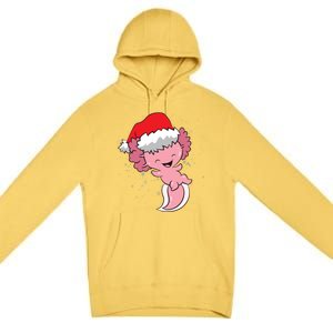 Cute Christmas Axolotl Santa Premium Pullover Hoodie