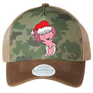 Cute Christmas Axolotl Santa Legacy Tie Dye Trucker Hat