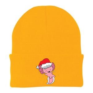 Cute Christmas Axolotl Santa Knit Cap Winter Beanie