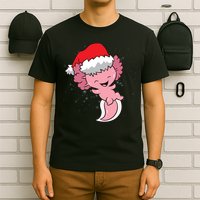 Cute Christmas Axolotl Santa T-Shirt