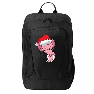 Cute Christmas Axolotl Santa City Backpack