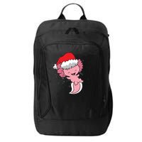 Cute Christmas Axolotl Santa City Backpack
