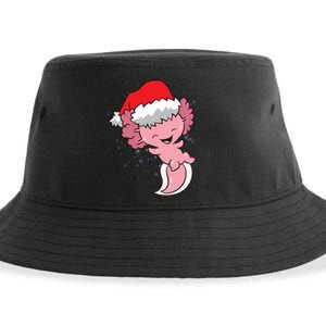 Cute Christmas Axolotl Santa Sustainable Bucket Hat