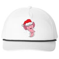 Cute Christmas Axolotl Santa Snapback Five-Panel Rope Hat