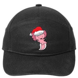 Cute Christmas Axolotl Santa 7-Panel Snapback Hat