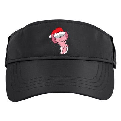 Cute Christmas Axolotl Santa Adult Drive Performance Visor