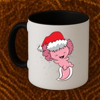 Cute Christmas Axolotl Santa Mug
