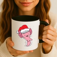 Cute Christmas Axolotl Santa Mug