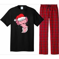 Cute Christmas Axolotl Santa Pajama Set