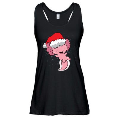 Cute Christmas Axolotl Santa Ladies Essential Flowy Tank