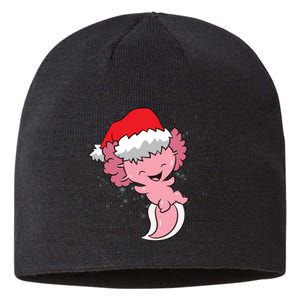 Cute Christmas Axolotl Santa Sustainable Beanie