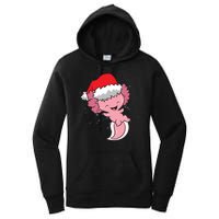 Cute Christmas Axolotl Santa Women's Pullover Hoodie