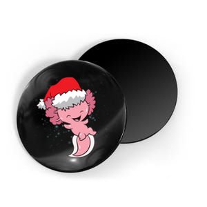 Cute Christmas Axolotl Santa Magnet