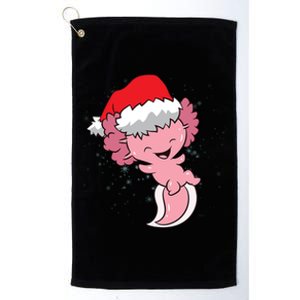 Cute Christmas Axolotl Santa Platinum Collection Golf Towel