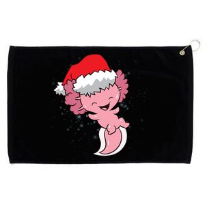 Cute Christmas Axolotl Santa Grommeted Golf Towel