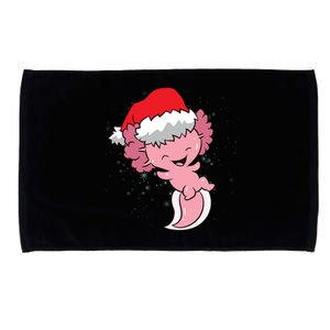 Cute Christmas Axolotl Santa Microfiber Hand Towel