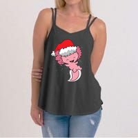 Cute Christmas Axolotl Santa Women's Strappy Tank