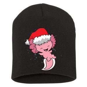 Cute Christmas Axolotl Santa Short Acrylic Beanie