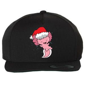 Cute Christmas Axolotl Santa Wool Snapback Cap