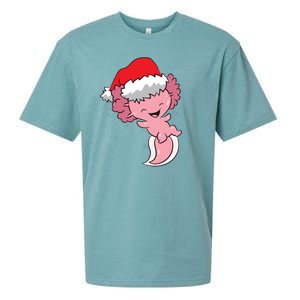 Cute Christmas Axolotl Santa Sueded Cloud Jersey T-Shirt