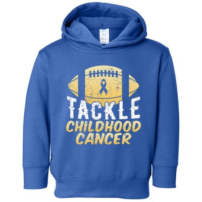 Childhood Cancer Awareness Tackle Childhood Cancer Football Toddler Hoodie