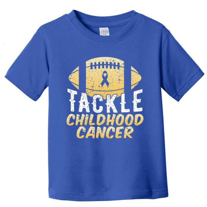 Childhood Cancer Awareness Tackle Childhood Cancer Football Toddler T-Shirt