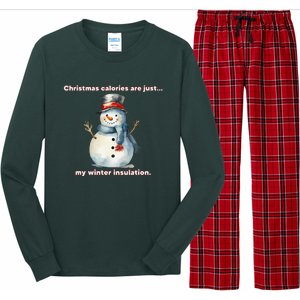 Christmas Calories Are Just My Winter Christmas Design Long Sleeve Pajama Set