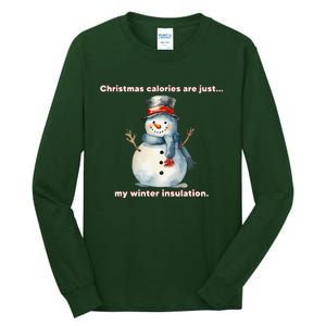 Christmas Calories Are Just My Winter Christmas Design Tall Long Sleeve T-Shirt