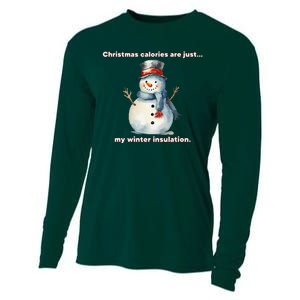 Christmas Calories Are Just My Winter Christmas Design Cooling Performance Long Sleeve Crew